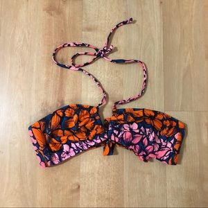 J. Crew Gathered Halter Floral Bikini Top